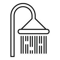 Sauna-Dusche-Symbol, Umrissstil vektor