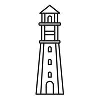 Radar-Leuchtturm-Symbol, Umrissstil vektor