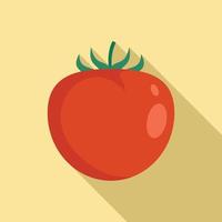 organisk röd tomat ikon, platt stil vektor