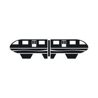 monorail tåg ikon, enkel stil vektor