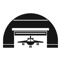 militär hangar ikon, enkel stil vektor