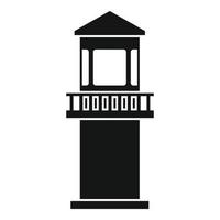 Gefängniswachturm-Symbol, einfacher Stil vektor