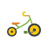 barn trehjuling ikon, platt stil vektor