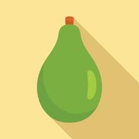 grön papaya ikon, platt stil vektor