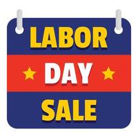 Banner Labor Day Sale Logo-Symbol, flacher Stil vektor