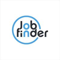 Jobsuche Logo einfacher moderner verspielter Text vektor