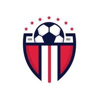 Team-Emblem des Fußballvereins. Fußball-Abzeichen-Schild-Logo, Fußball-Team-Spiel-Club, Schild-Hintergrund-Vektor vektor