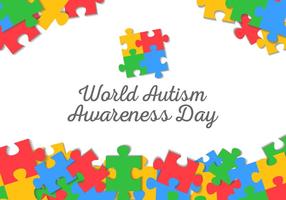 Free World Autism Awareness Day Bakgrund Vector