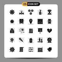 25 kreativ ikoner modern tecken och symboler av pris- tilldela vänner trofén fest redigerbar vektor design element