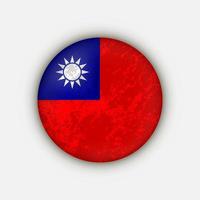 Land Taiwan. Taiwan-Flagge. Vektor-Illustration. vektor