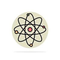 Atom Energy Power Lab abstrakte Kreis Hintergrund flache Farbe Symbol vektor