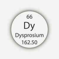 Dysprosium-Symbol. chemisches Element des Periodensystems. Vektor-Illustration. vektor