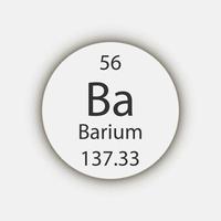 Barium-Symbol. chemisches Element des Periodensystems. Vektor-Illustration. vektor