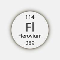 Flerovium-Symbol. chemisches Element des Periodensystems. Vektor-Illustration. vektor