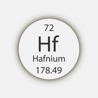 Hafnium-Symbol. chemisches Element des Periodensystems. Vektor-Illustration. vektor