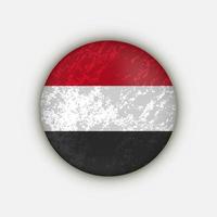 landet Jemen. jemens flagga. vektor illustration.