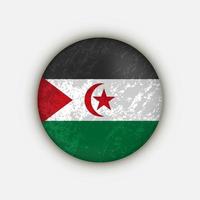 Land Saharawi Arabische Demokratische Republik. Flagge der sahrauischen arabischen demokratischen Republik. Vektor-Illustration. vektor