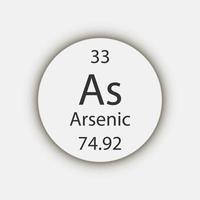 Arsen-Symbol. chemisches Element des Periodensystems. Vektor-Illustration. vektor