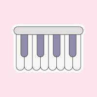 ein klavier isoliert auf weichem rosa hintergrund vektor