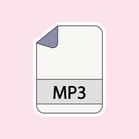 en mp3 isolerat på mjuk rosa bakgrund vektor