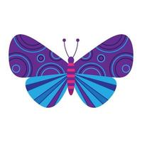 lila und blauer bunter Schmetterling ClipArt vektor