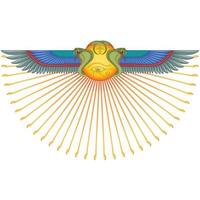 bevingad Sol med kobror, symbol av gammal egypten vektor