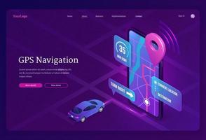 Vektorbanner der GPS-Navigation auf dem Smartphone vektor