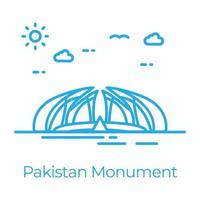 trendig pakistan monument vektor