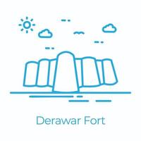 trendig derawar fort vektor