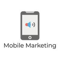 trendige mobile Werbung vektor