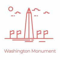trendig Washington monument vektor