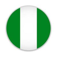 Runde Flagge von Nigeria. Vektor-Illustration. vektor