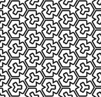 nahtloses abstraktes Schwarzweiss-Muster. Hintergrund und Hintergrund. Ziermuster in Graustufen. Mosaik-Ornamente. Vektorgrafik. vektor