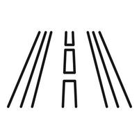 Fahrschule Straßensymbol, Umrissstil vektor