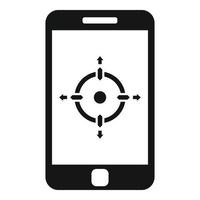 smartphone gyroskop ikon enkel vektor. telefon accelerometer vektor