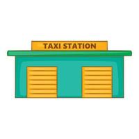 Taxistand-Symbol, Cartoon-Stil vektor