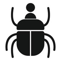 scarab skalbagge insekt ikon, enkel stil vektor