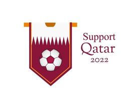 illustration vektor av qatar vimpel flagga, fifa värld kopp 2022 perfekt för tryck, affisch, etc
