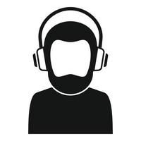 podcast högtalare ikon, enkel stil vektor