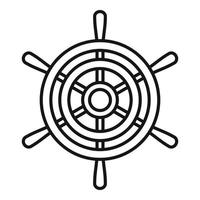 Steuerrad-Symbol, Umrissstil vektor