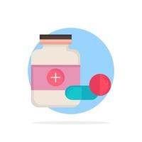 medicin piller kapsel läkemedel läsplatta platt Färg ikon vektor