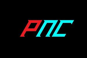 pnc-Buchstaben- und Alphabet-Logo-Design vektor