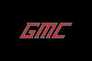 GMC-Buchstaben- und Alphabet-Logo-Design vektor