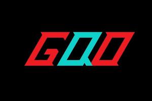 gqo-Buchstaben- und Alphabet-Logo-Design vektor