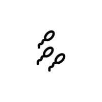 vektor tecken av sperma symbol är isolerat på en vit bakgrund. vektor illustration ikon Färg redigerbar.