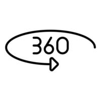 360-Grad-Feedback-Liniensymbol vektor