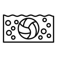 Symbol für die Wasserballlinie vektor