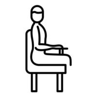 Symbol für Sitzpositionslinie vektor