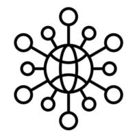 Symbol für die Linie des neuronalen Netzwerks vektor