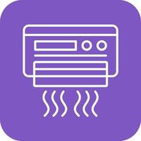 Klimaanlage Linie runde Ecke Hintergrundsymbole vektor